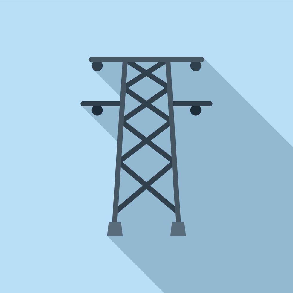 vetor plano do ícone da torre elétrica. energia da água