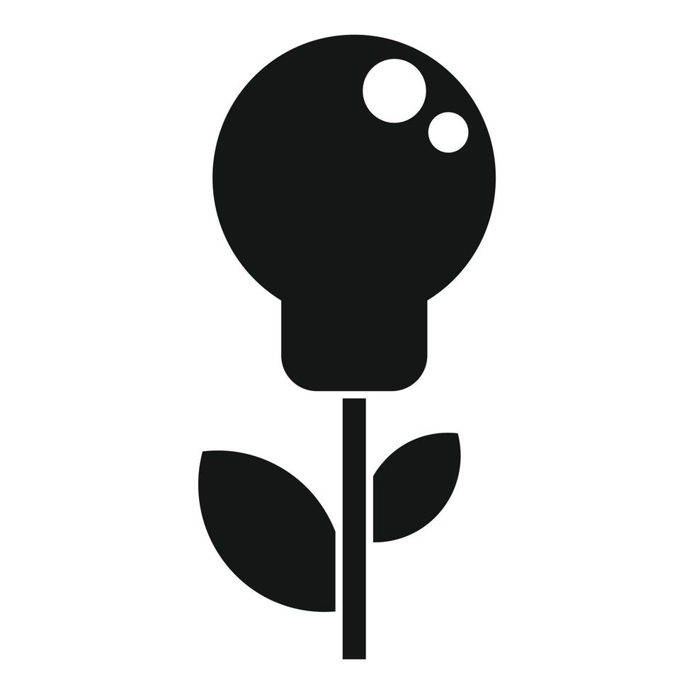 vetor simples de ícone de bulbo de planta ecológica. água solar