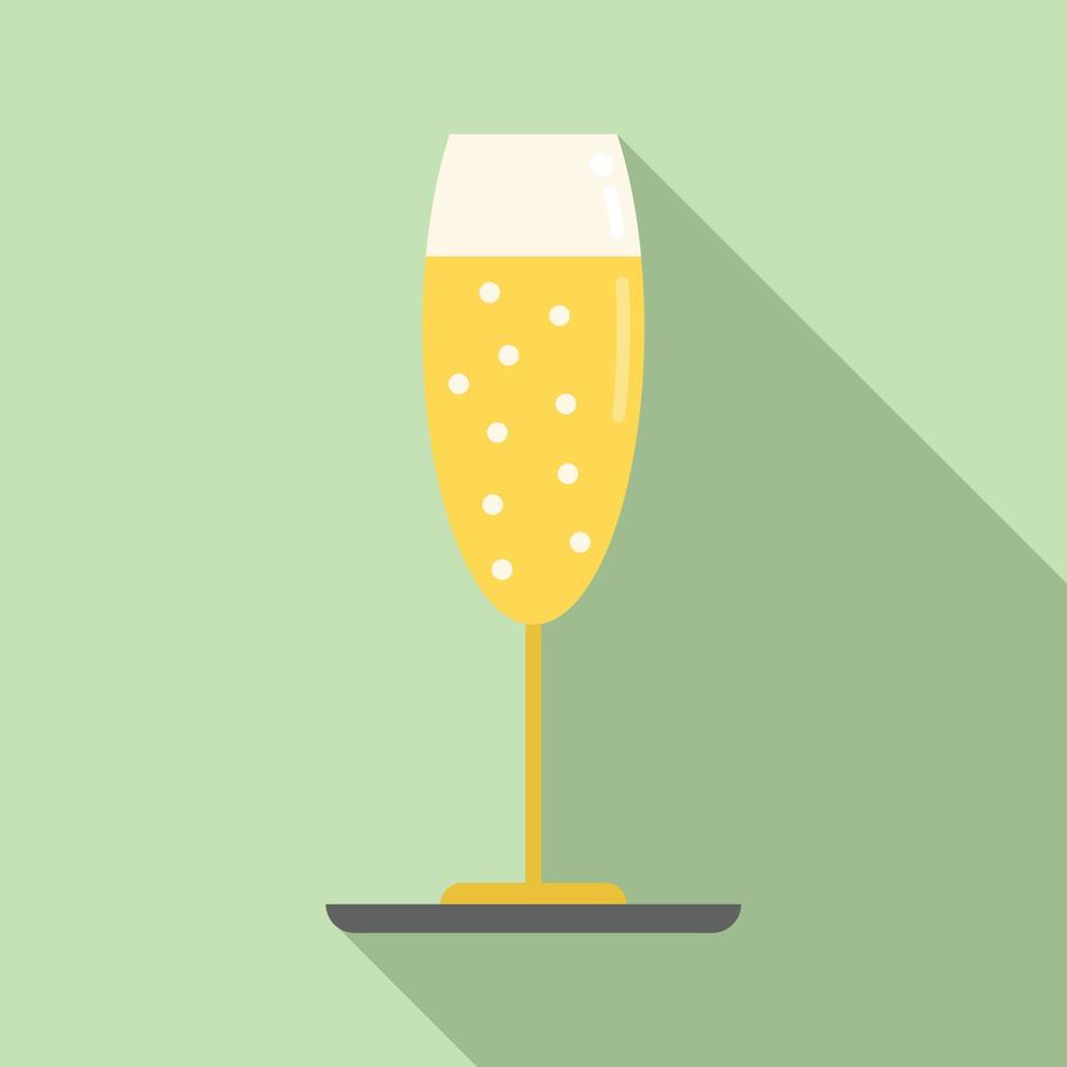 vetor plano de ícone de taça de champanhe. hora do evento