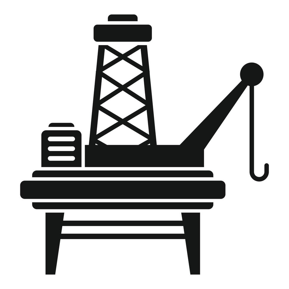 vetor simples do ícone da plataforma da plataforma. óleo do mar