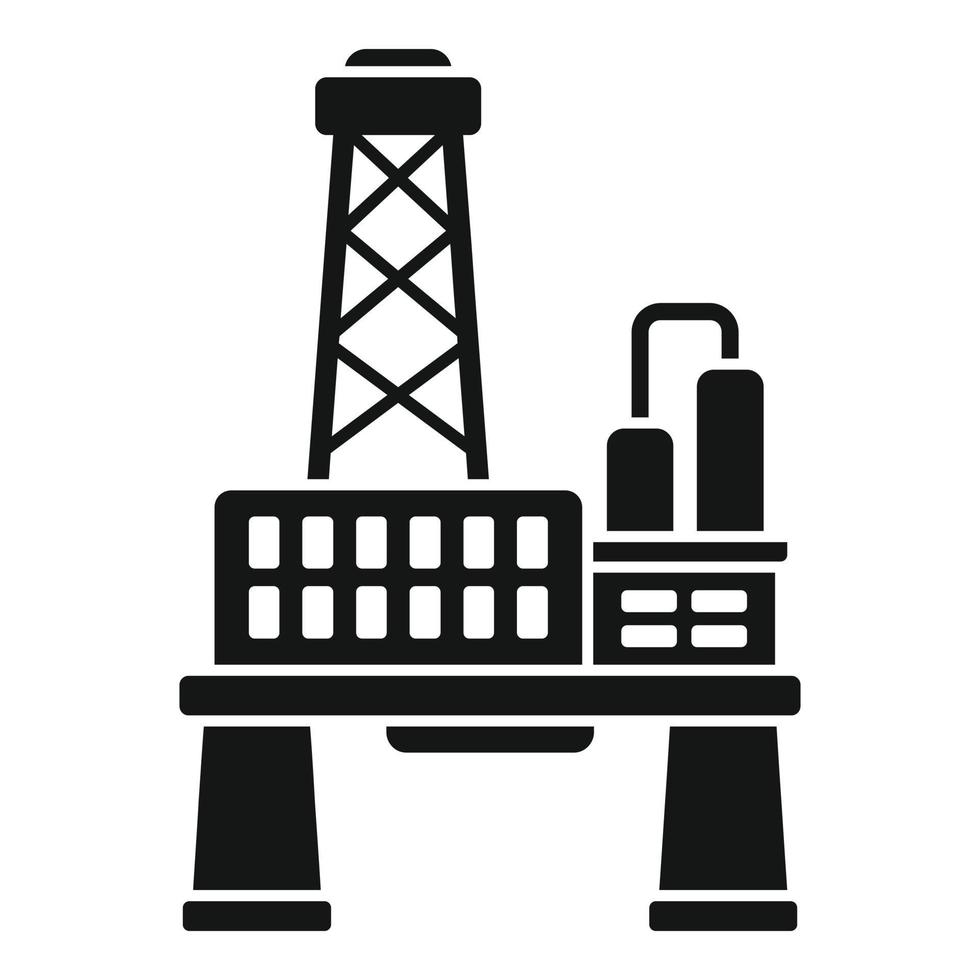 vetor simples de ícone de equipamento de gasolina. óleo do mar