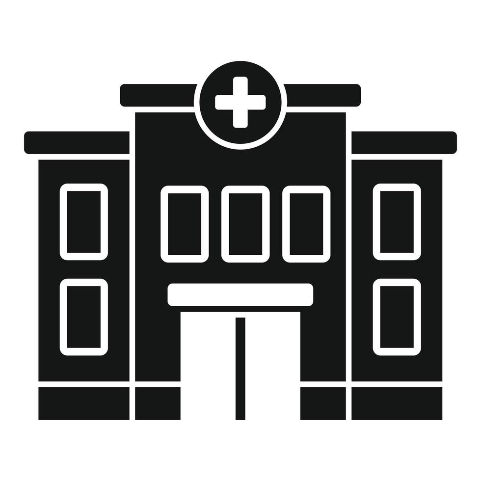 vetor simples do ícone do edifício do hospital. médico da família