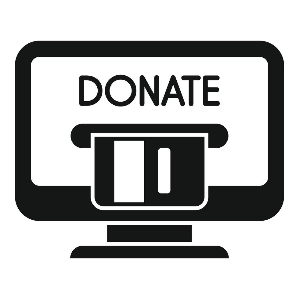 doe vetor simples de ícone de dinheiro online. ajuda de caridade