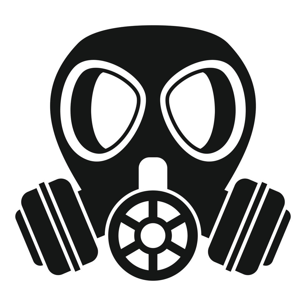 vetor simples de ícone de máscara de gás de perigo. ar tóxico