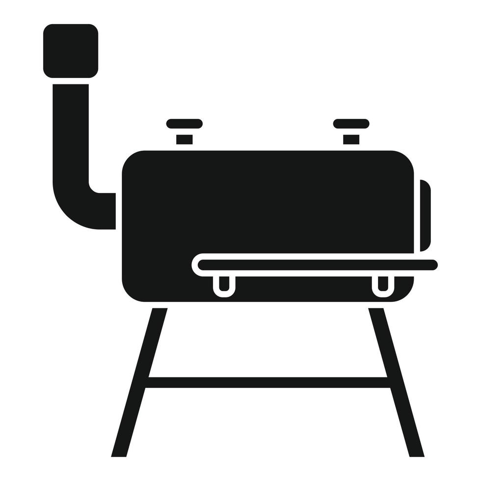 vetor simples de ícone de fumeiro de churrasco. churrasqueira