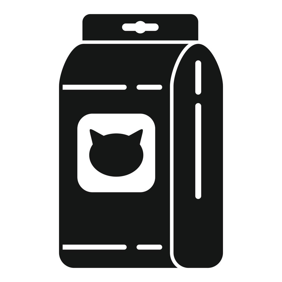 ícone completo do pacote de comida de gato vetor simples. ração para animais de estimação