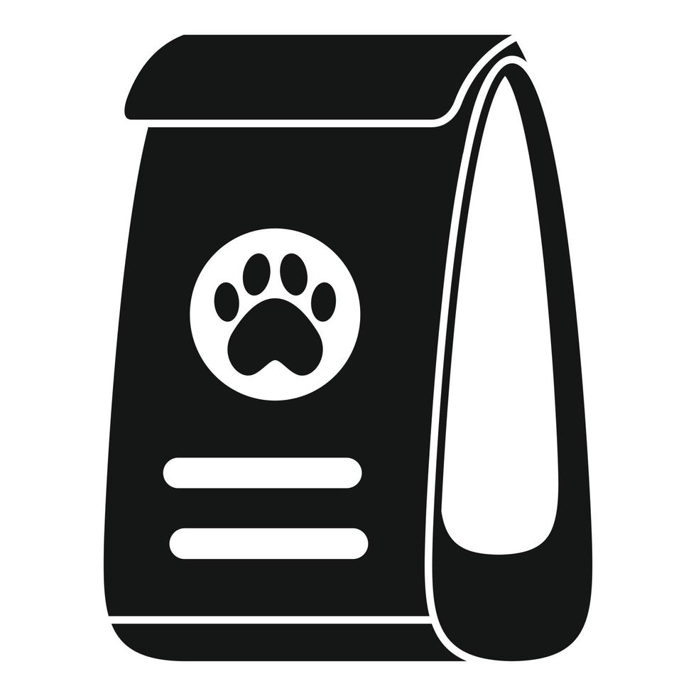 vetor simples do ícone da nutrição do cão. comida para animais de estimação