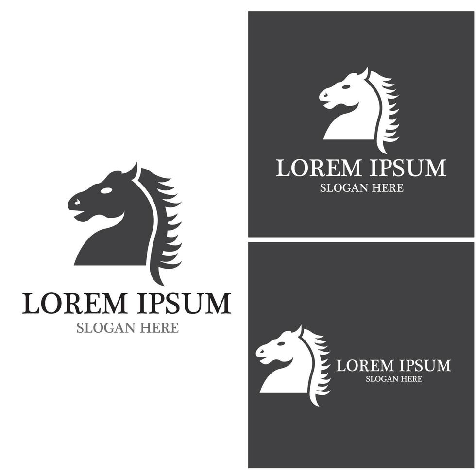 ícone de vetor de modelo de logotipo de cavalo