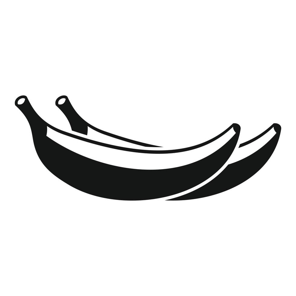 vetor simples do ícone do fruto da banana do café da manhã. comida saudável