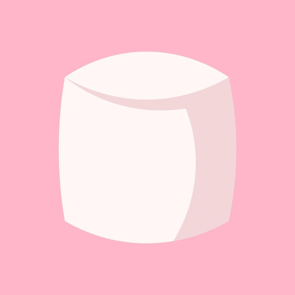 vetor de marshmallow isolado em fundo rosa