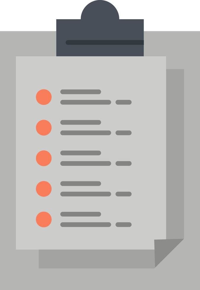 modelo de banner de ícone de vetor de ícone de cor plana apresentação de resultado de cartão de relatório de bloco de notas