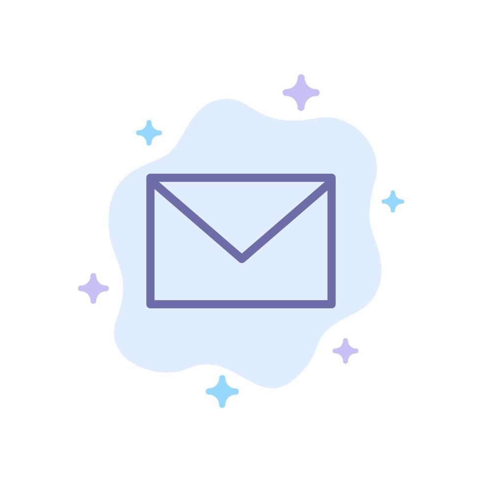 ícone de areia azul de correio de massagem sms no fundo abstrato da nuvem vetor