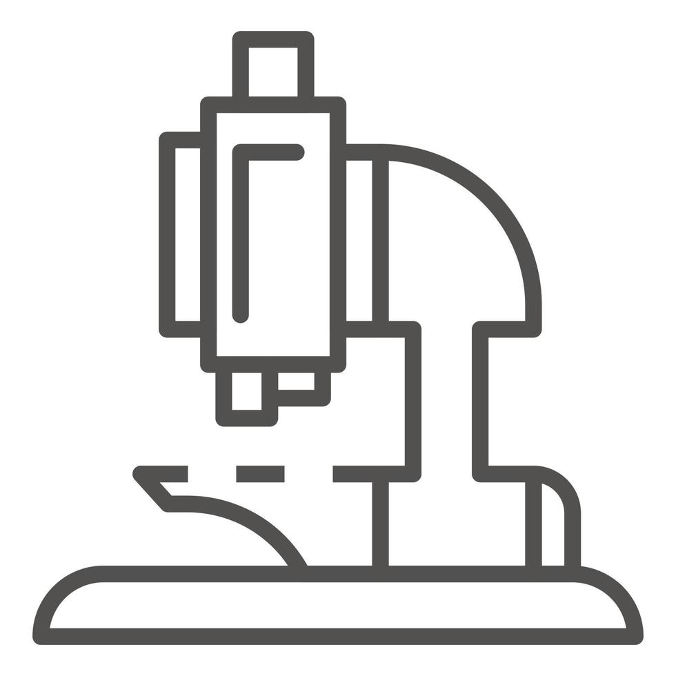 ícone de microscópio, estilo de estrutura de tópicos vetor