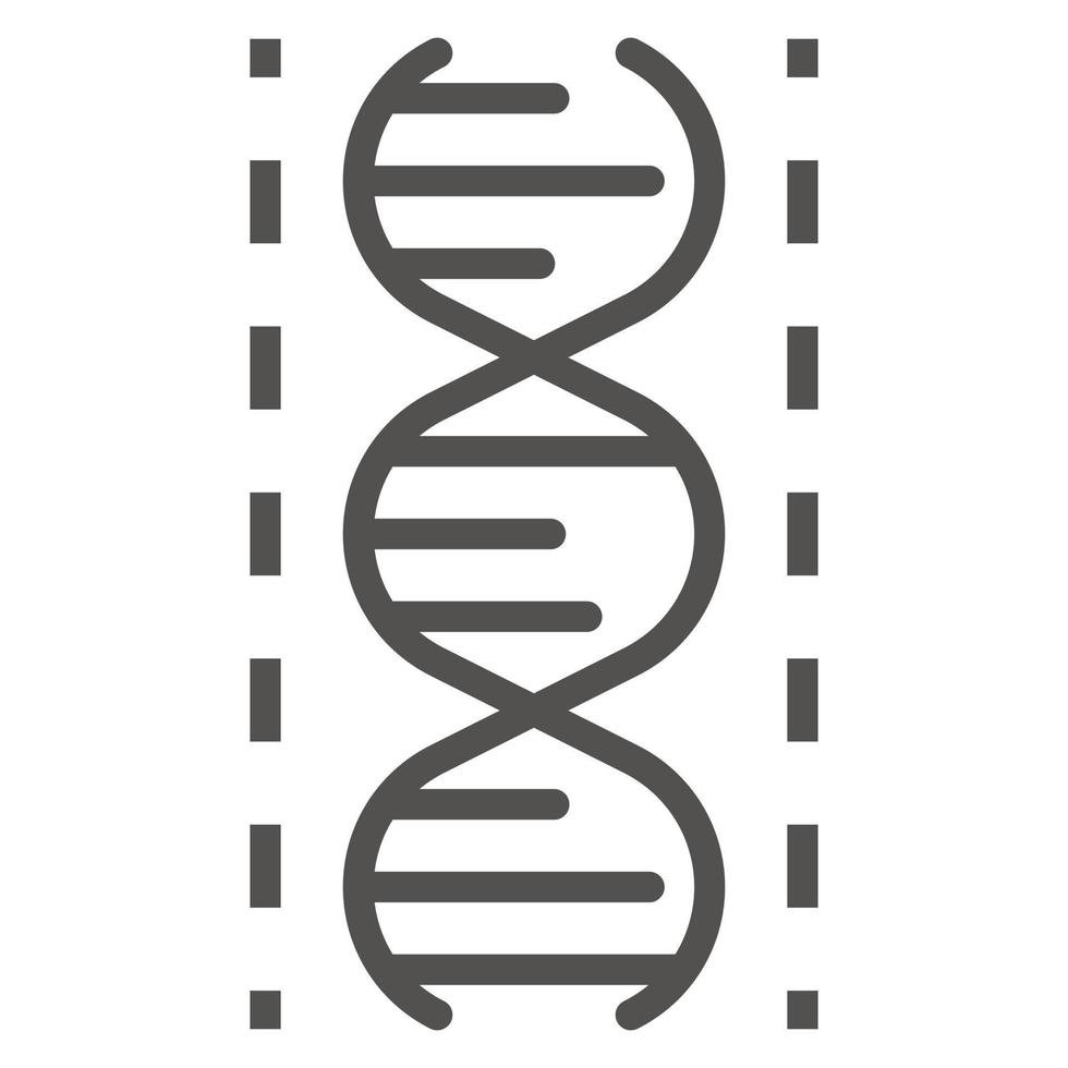 ícone de dna, estilo de estrutura de tópicos vetor