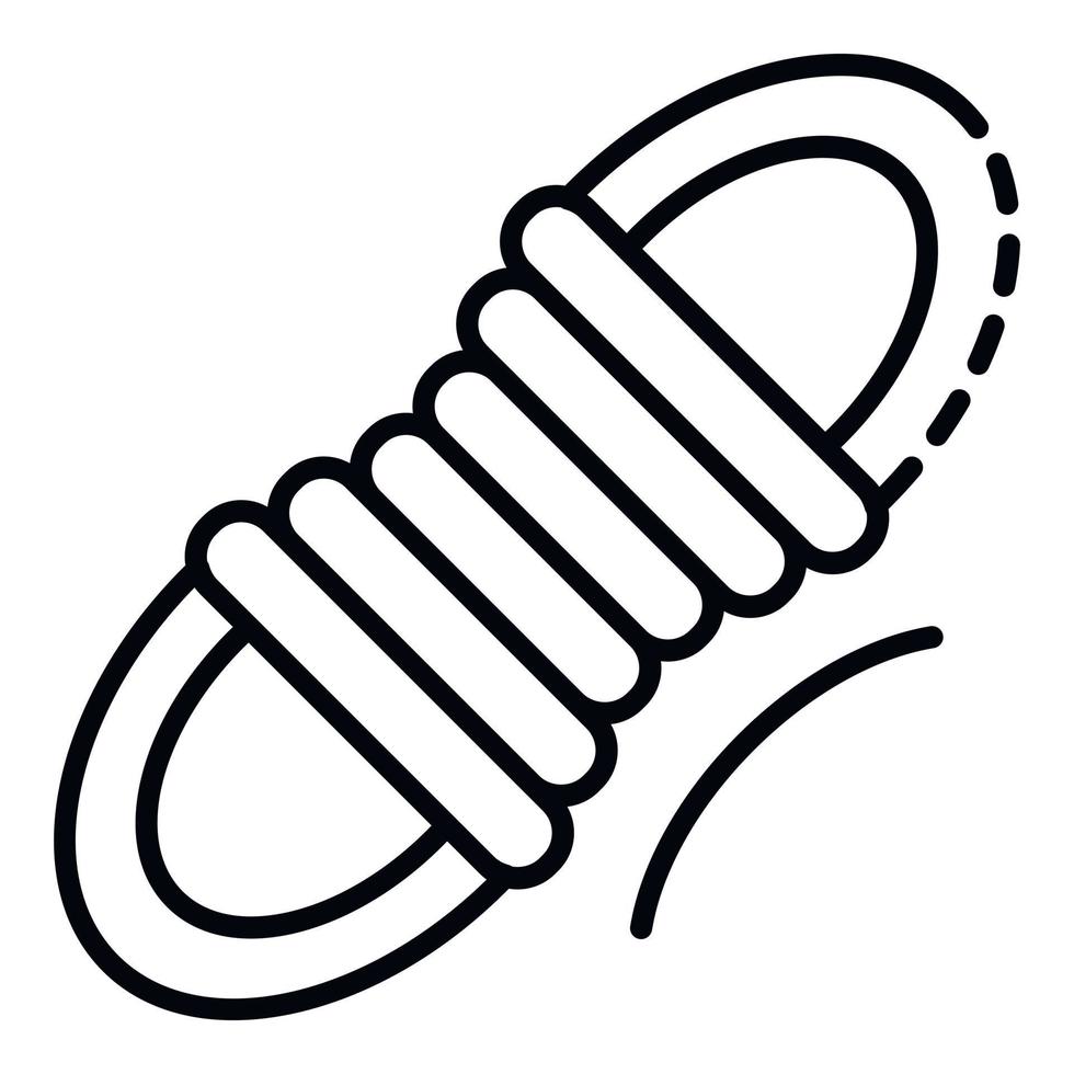 ícone de corda de caminhada, estilo de estrutura de tópicos vetor