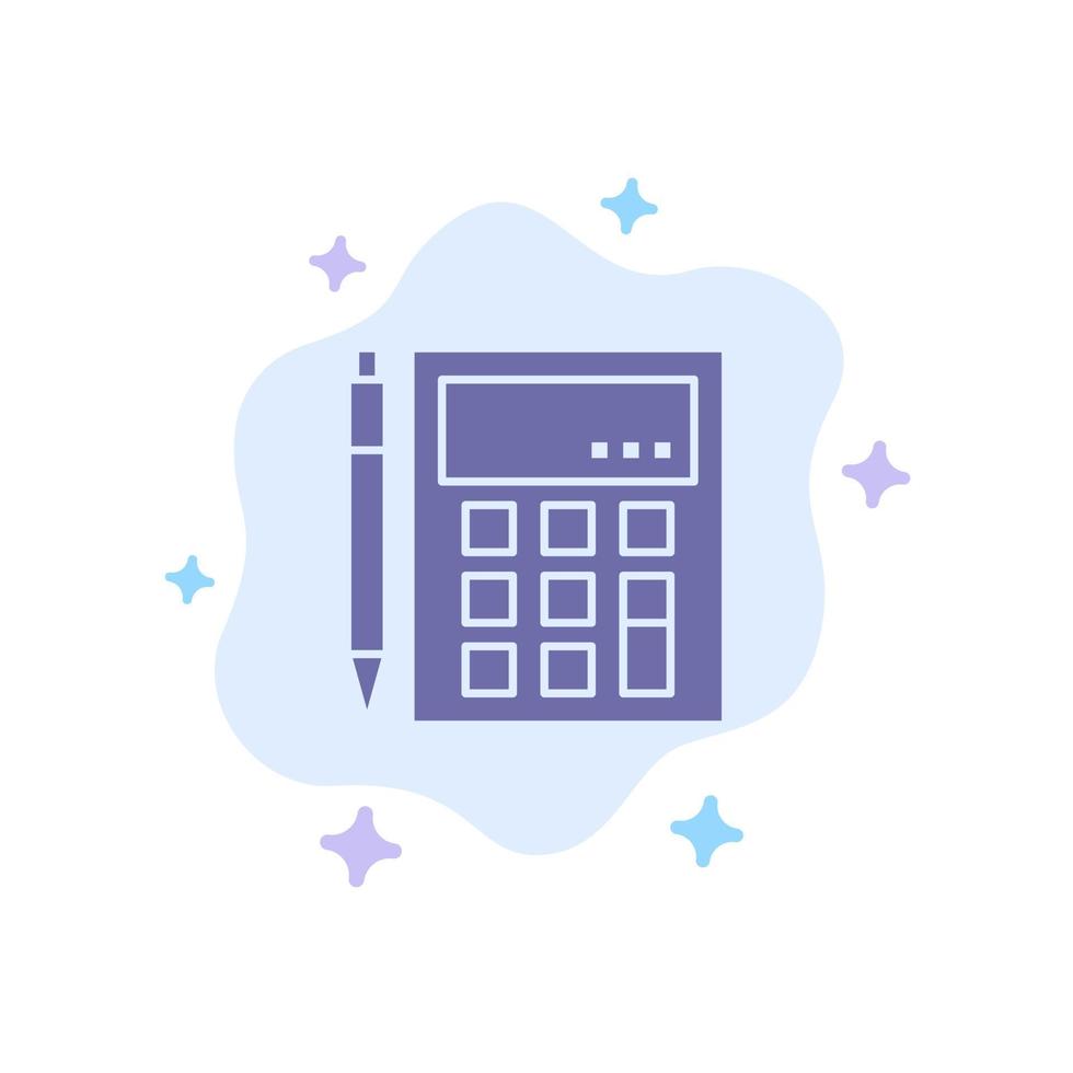 conta de contabilidade calcular calculadora de cálculo matemática financeira ícone azul no fundo abstrato da nuvem vetor