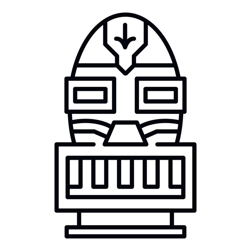 ícone do ídolo da ilha, estilo de estrutura de tópicos vetor