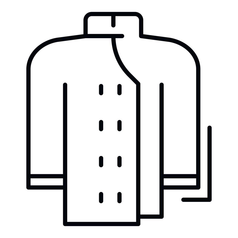 ícone de roupas de fogão, estilo de estrutura de tópicos vetor