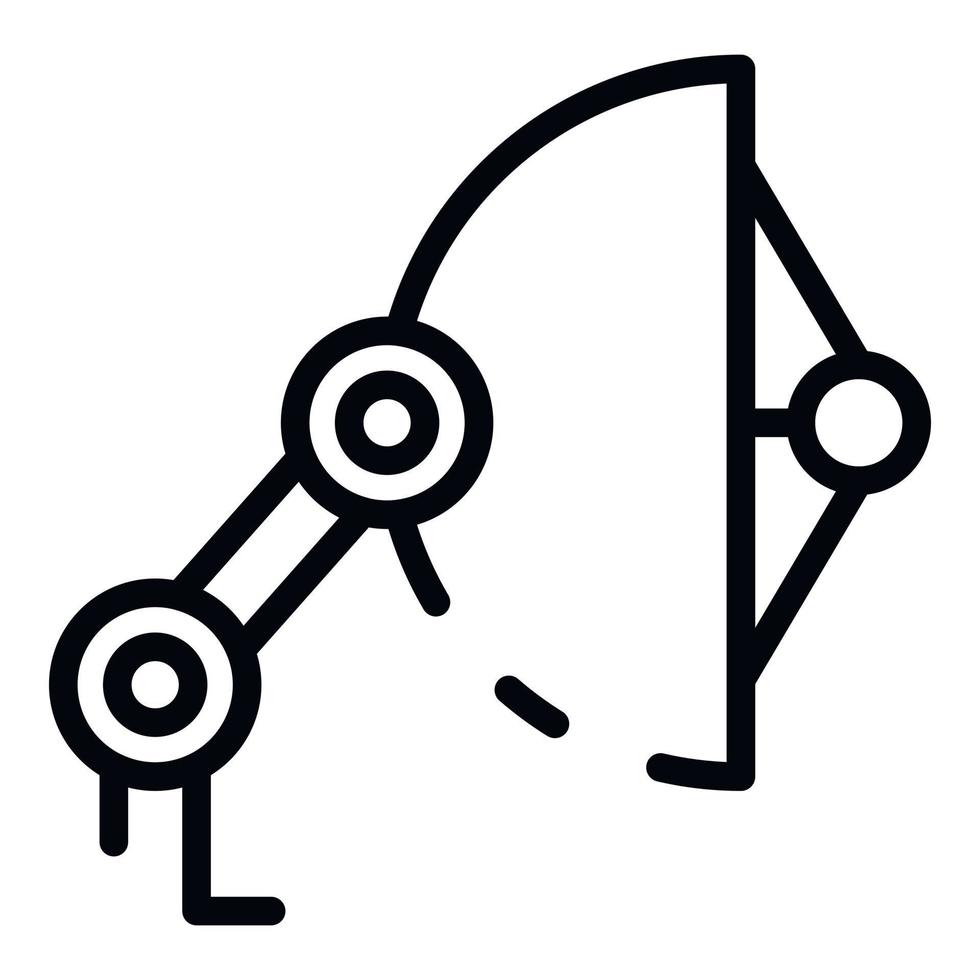 ícone de antena parabólica 5g, estilo de estrutura de tópicos vetor