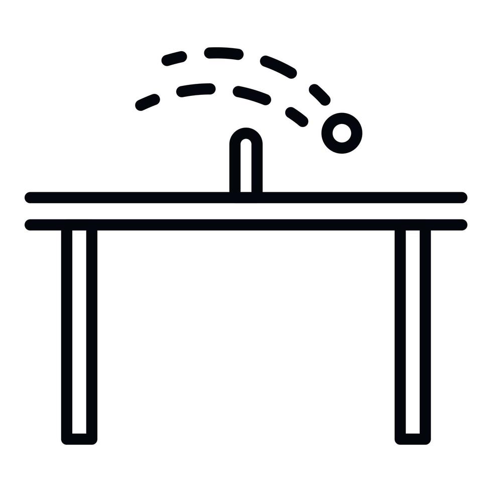 ícone de tênis de mesa, estilo de estrutura de tópicos vetor
