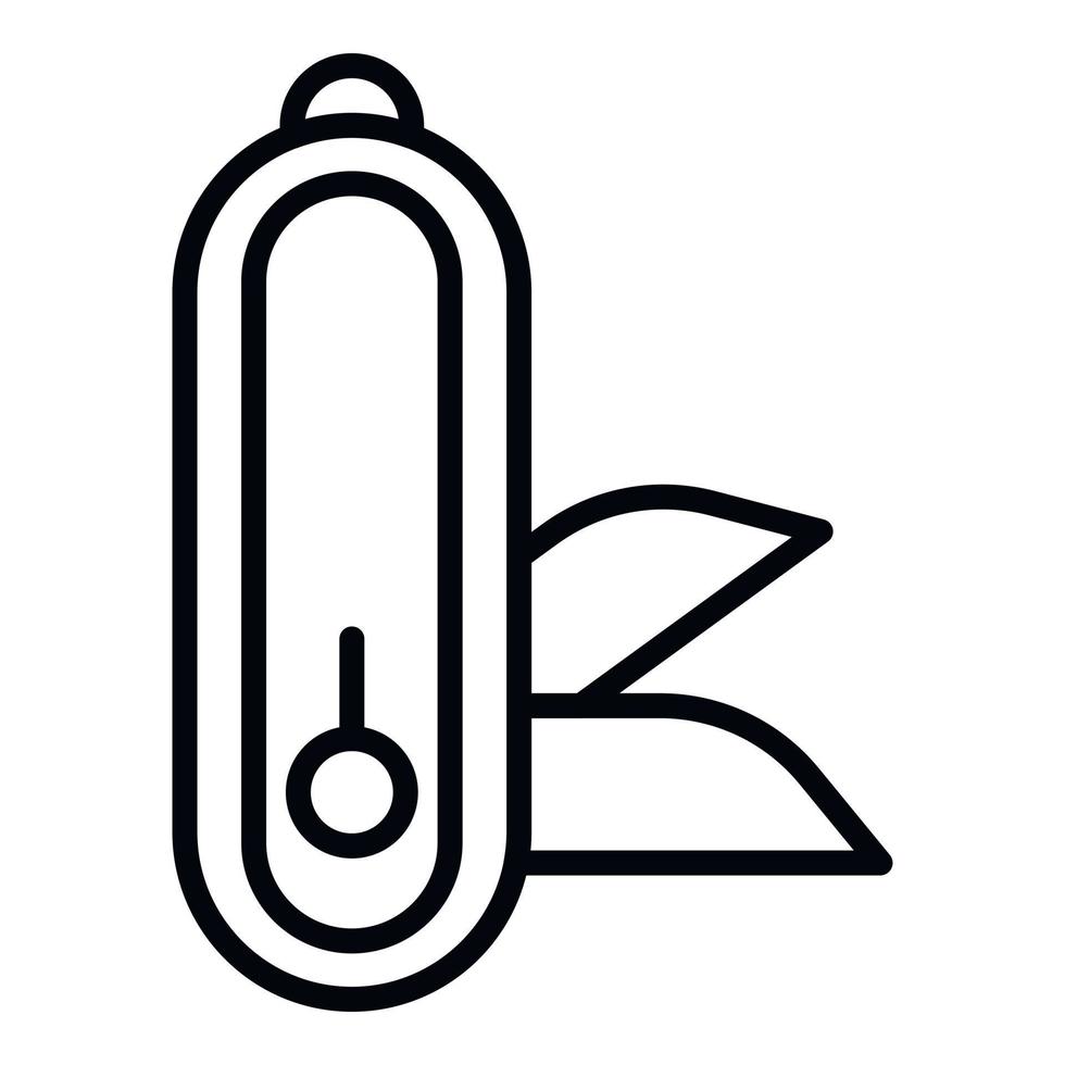 ícone de canivete, estilo de estrutura de tópicos vetor
