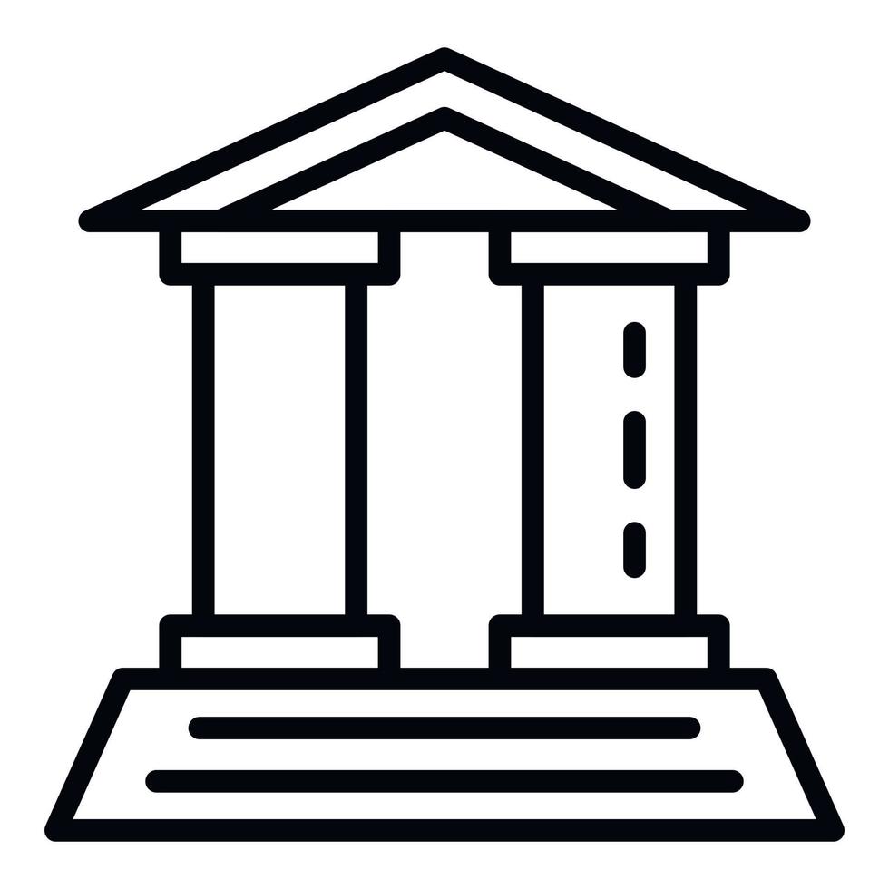 ícone do tribunal de justiça, estilo de estrutura de tópicos vetor
