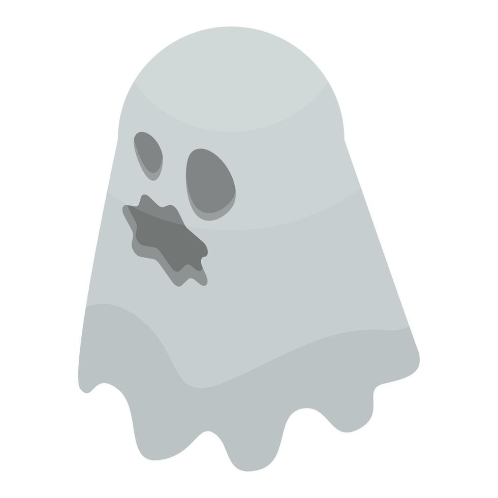 ícone fantasma, estilo isométrico vetor