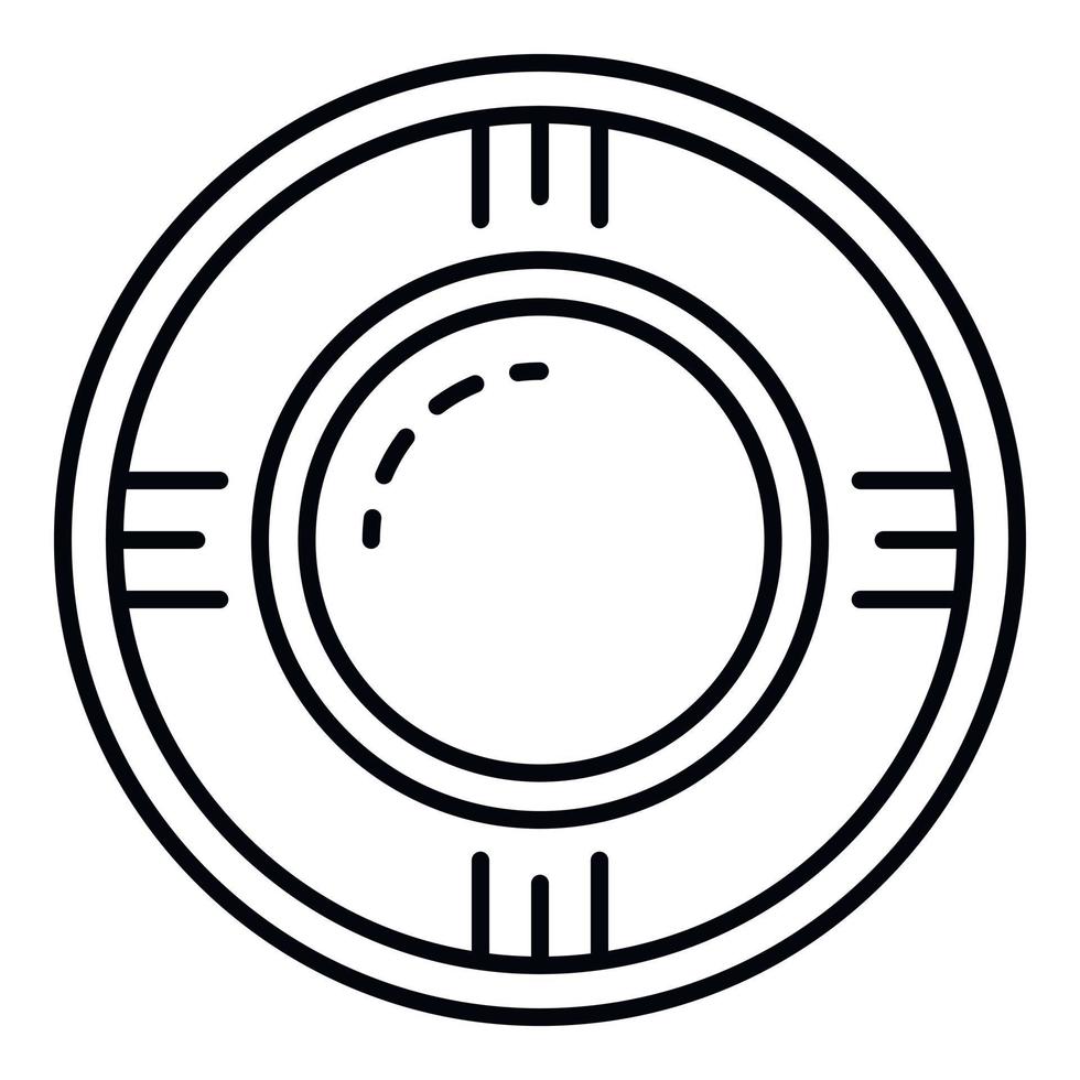 ícone de piscina redonda, estilo de estrutura de tópicos vetor