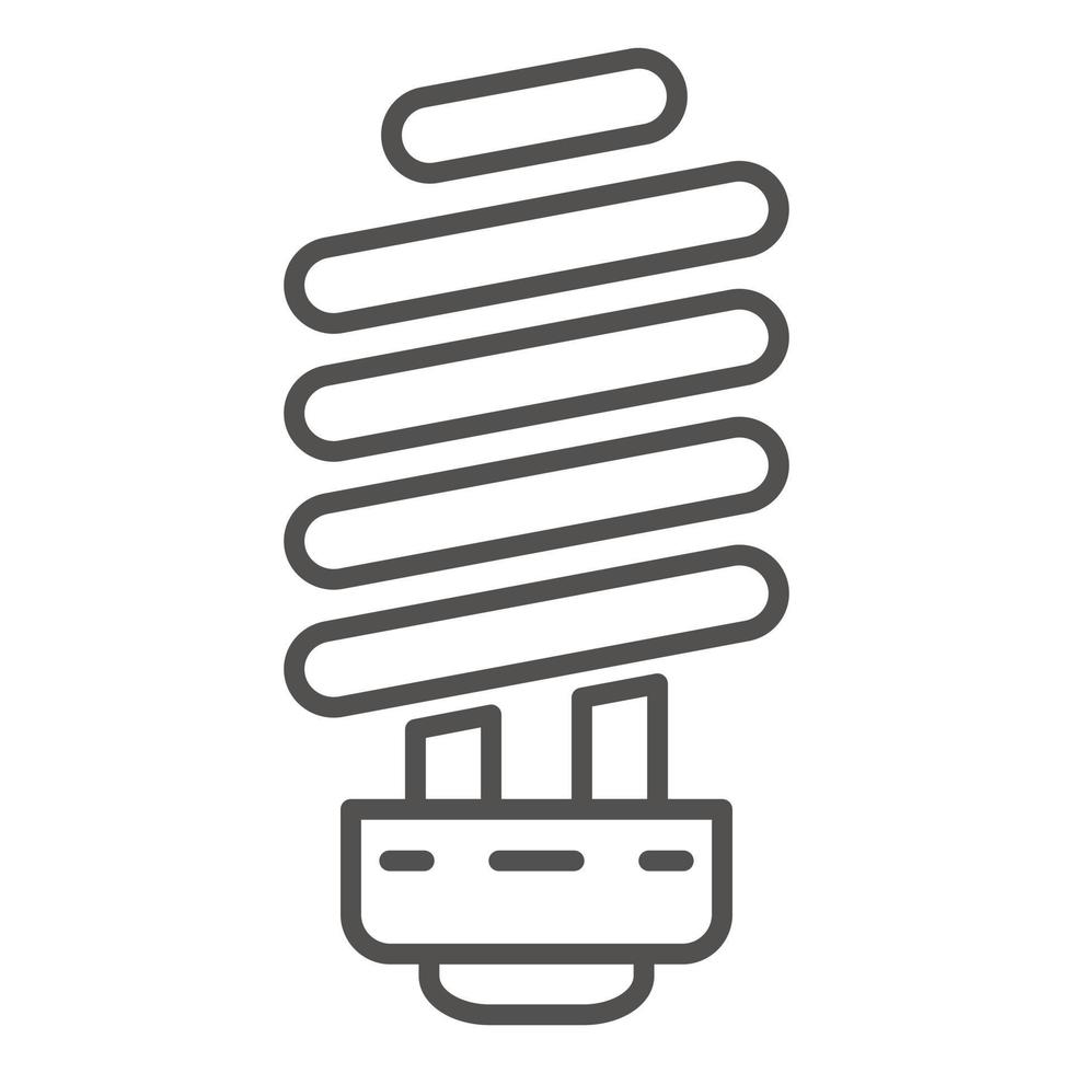 ícone de lâmpada de economia, estilo de estrutura de tópicos vetor
