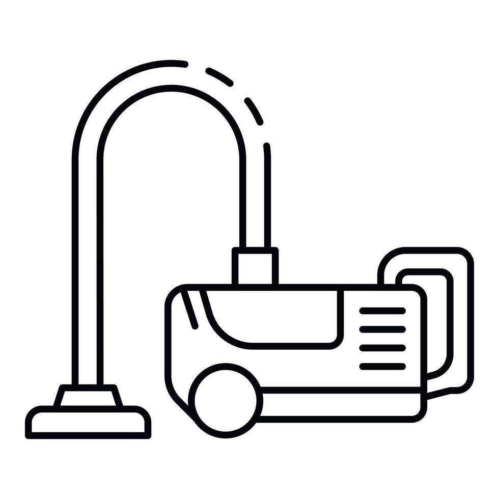 ícone de aspirador de pó clássico, estilo de estrutura de tópicos vetor