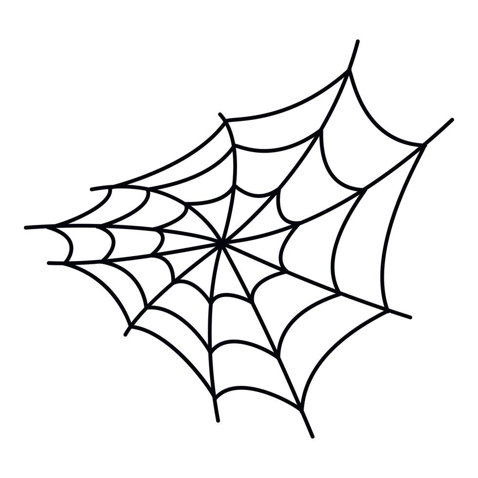 ícone de teia de aranha, estilo de estrutura de tópicos vetor