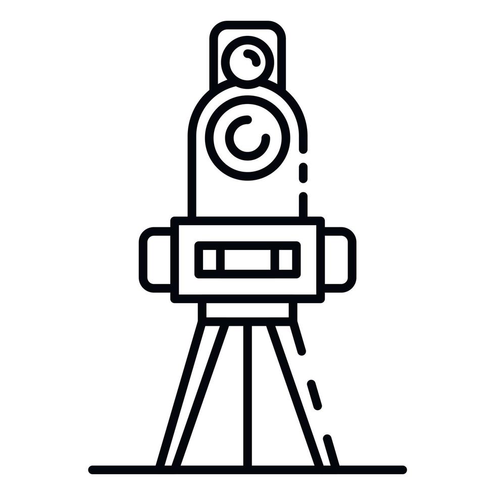 ícone de equipamento cadastral, estilo de estrutura de tópicos vetor