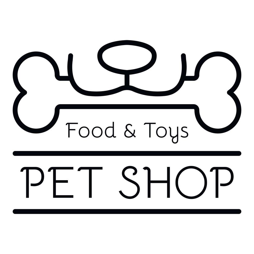 logotipo da loja de animais de brinquedo, estilo de estrutura de tópicos vetor