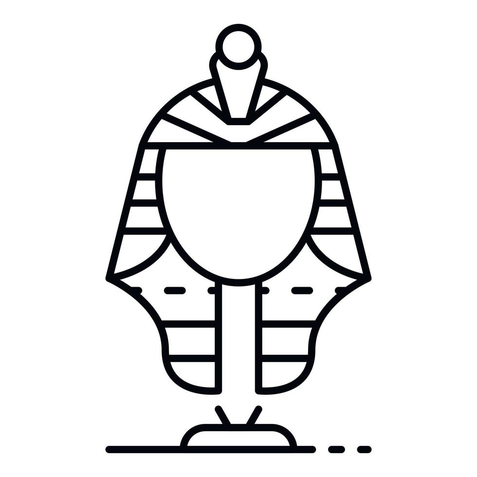 ícone da escultura da princesa egípcia, estilo de estrutura de tópicos vetor