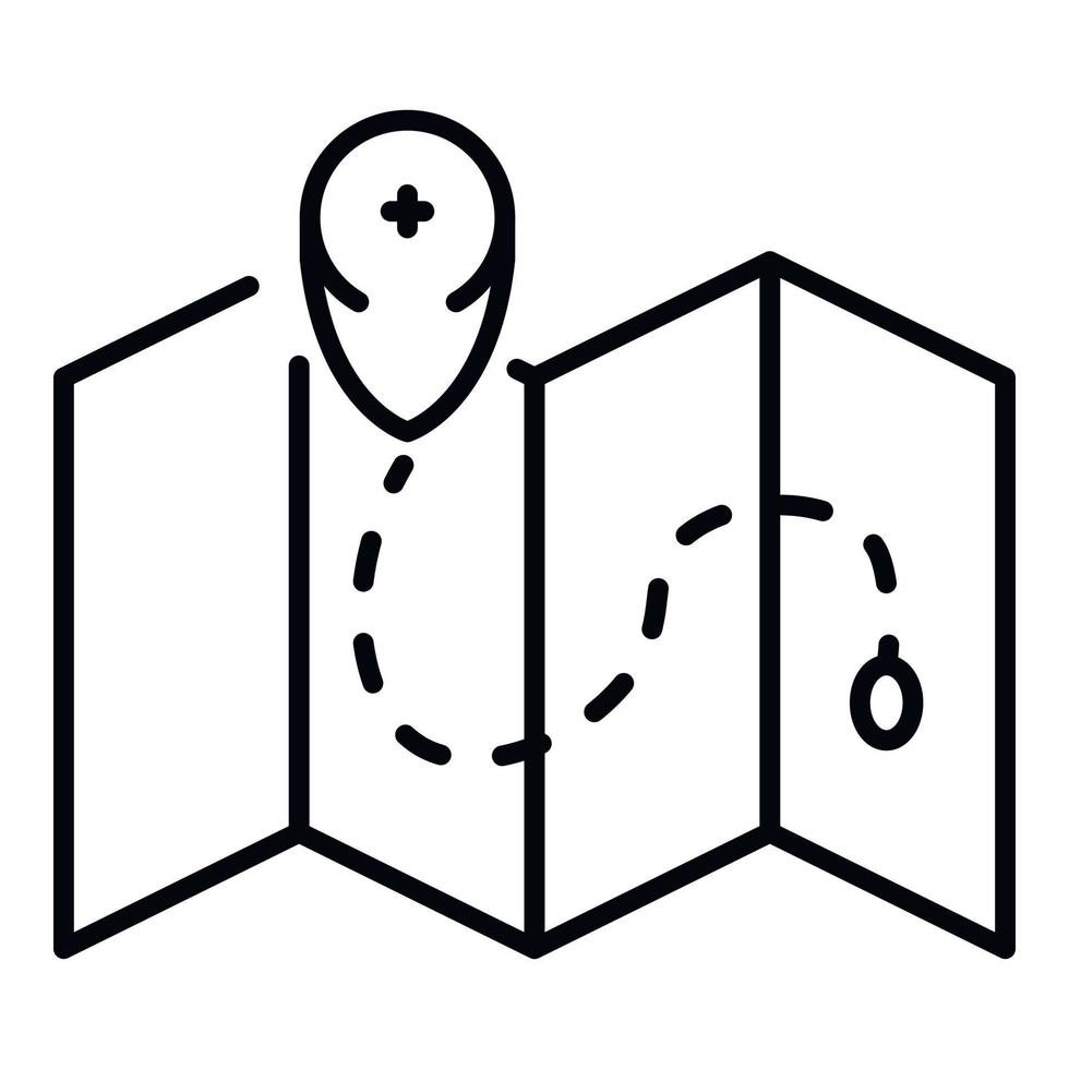 ícone de localização do mapa drone, estilo de estrutura de tópicos vetor