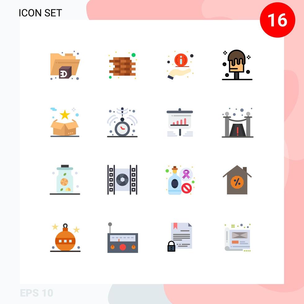 conjunto de 16 sinais de símbolos de ícones de interface do usuário modernos para pacote de creme de entrega de saúde surpreende pacote editável de elementos de design de vetores criativos