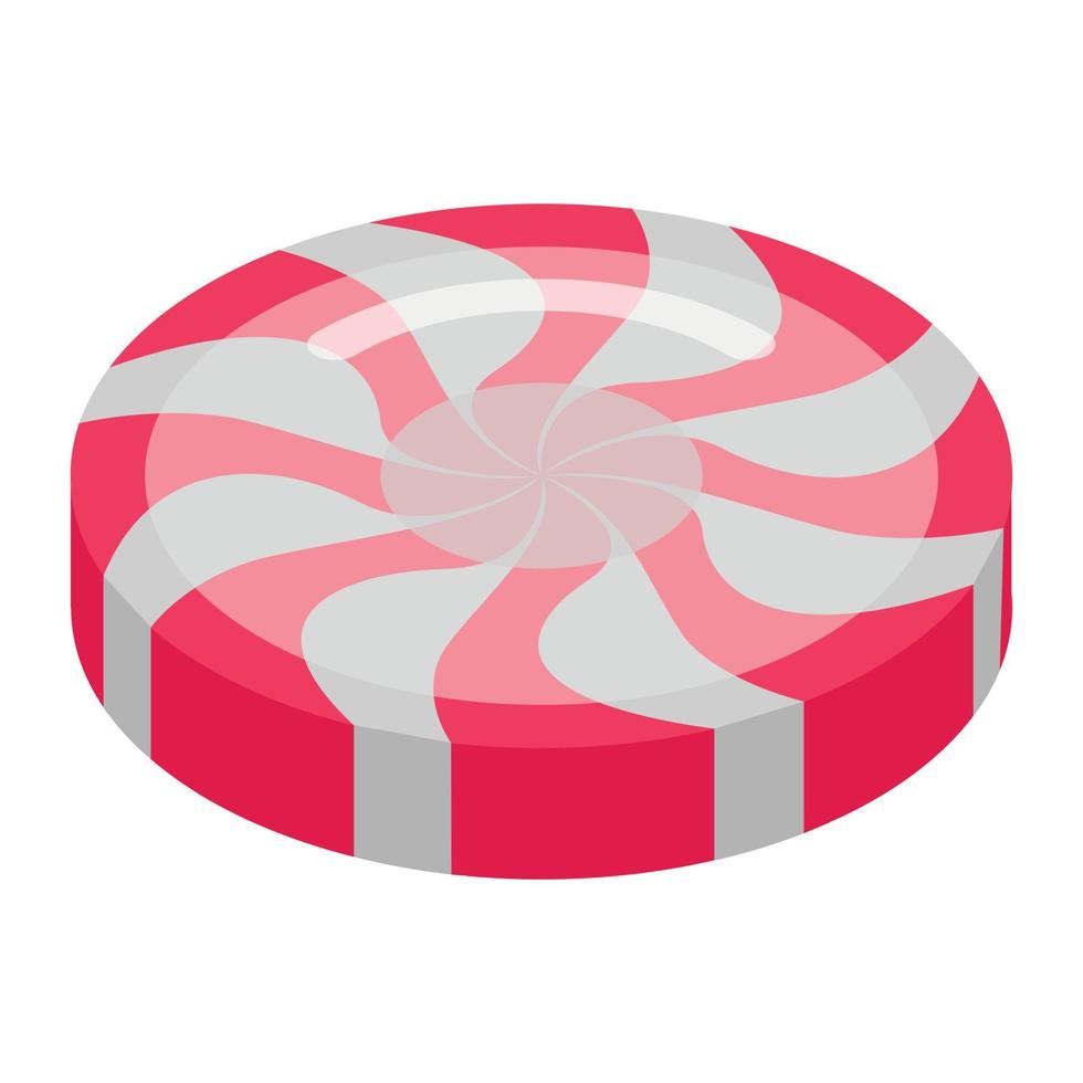 ícone de redemoinho vermelho doce, estilo isométrico vetor