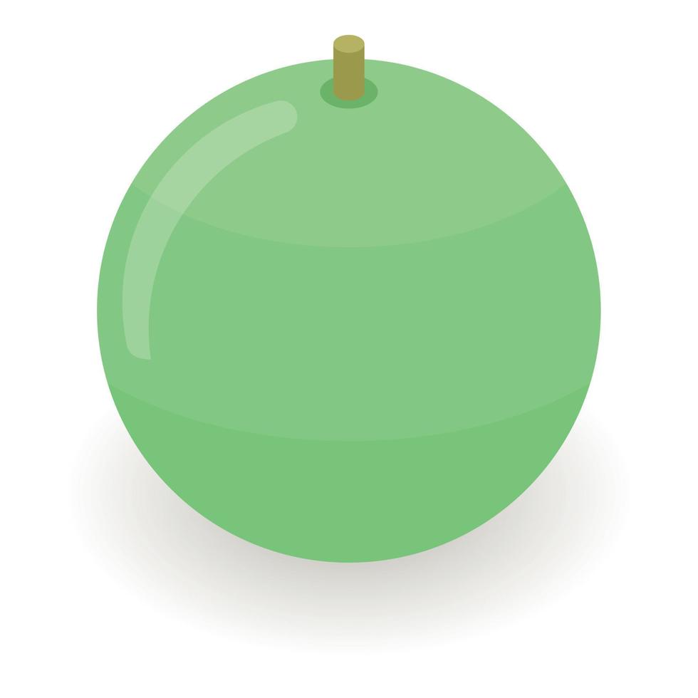 ícone de bola de fitness verde, estilo isométrico vetor
