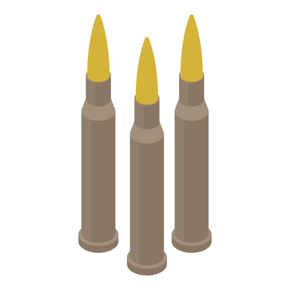 ícone de bala de rifle, estilo isométrico vetor