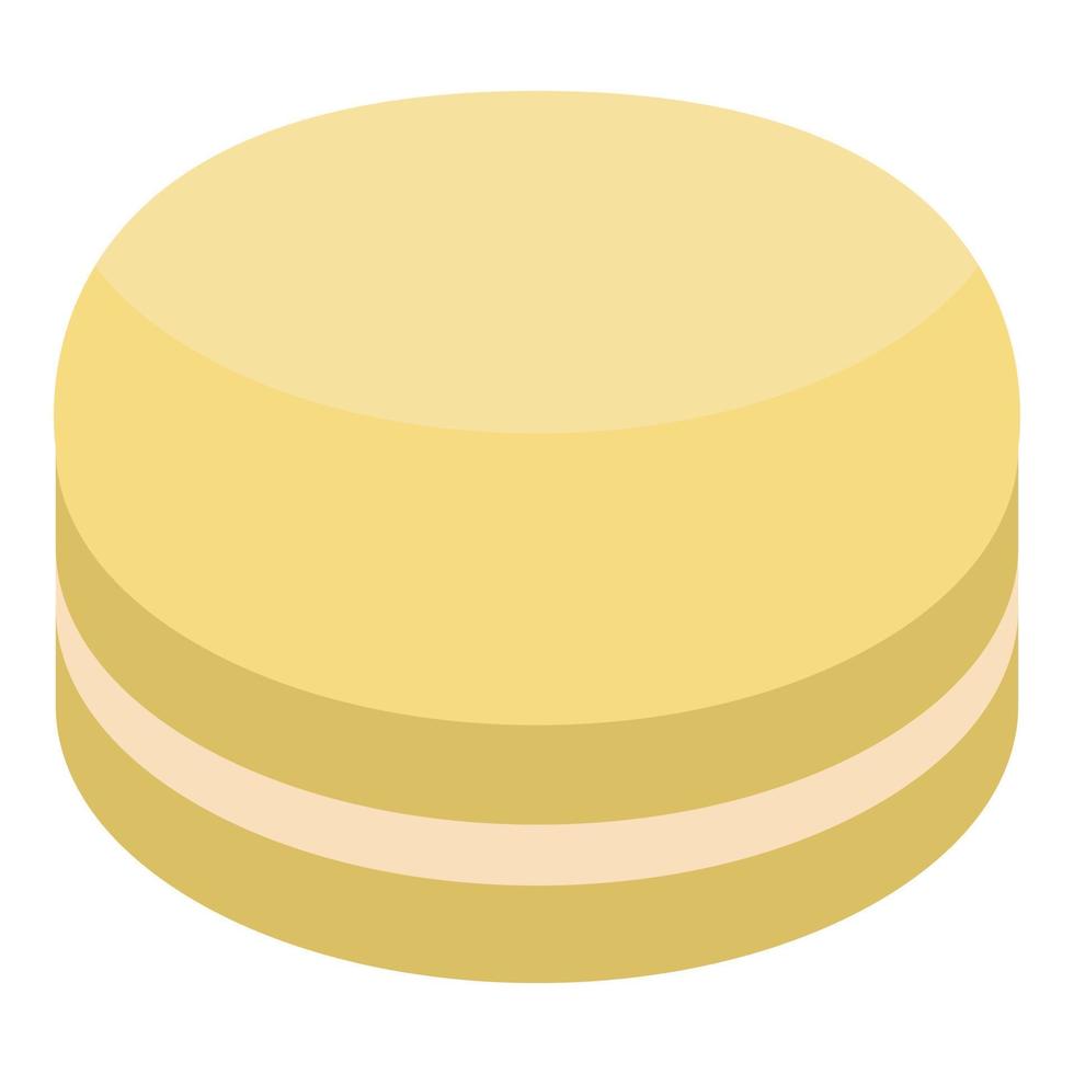 ícone de biscoito amarelo, estilo isométrico vetor
