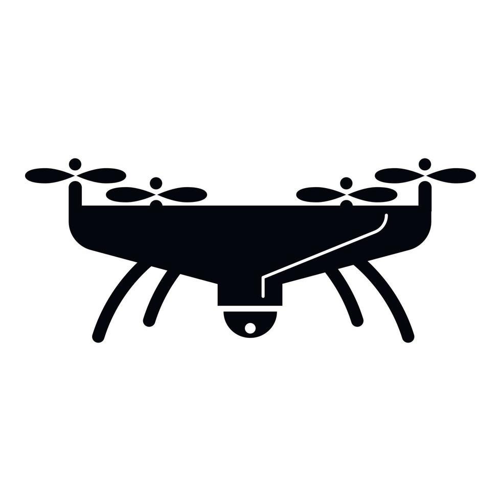 ícone de drone profissional, estilo simples vetor