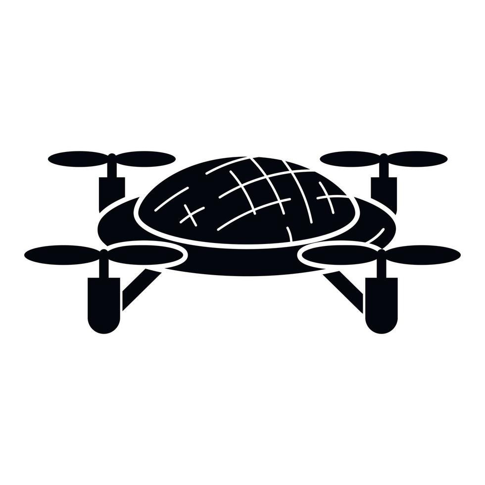 ícone de drone robô, estilo simples vetor