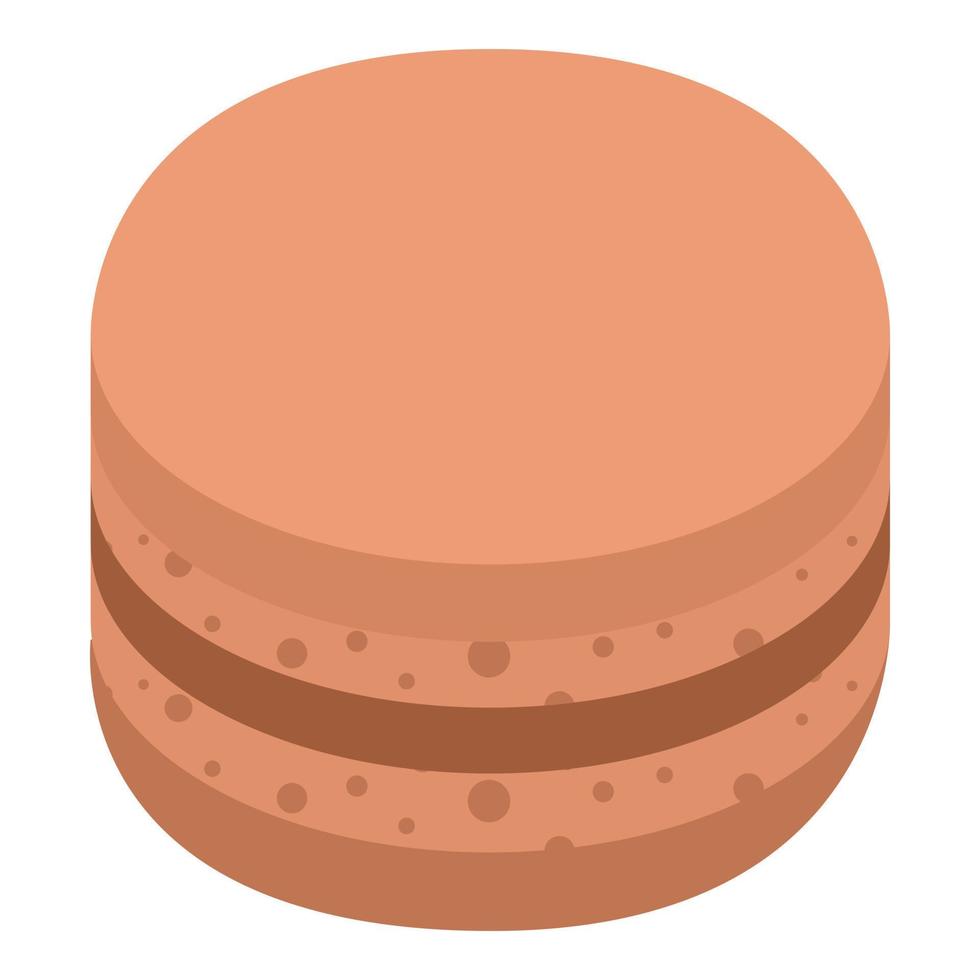 ícone de biscoito de cacau, estilo isométrico vetor
