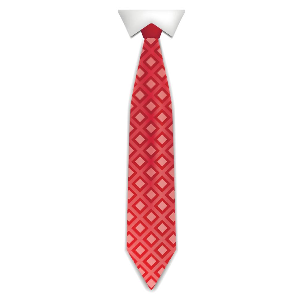 ícone de gravata vermelha da moda, estilo realista vetor