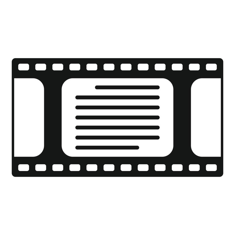 vetor simples de ícone de filme de filme. atividade de cenário