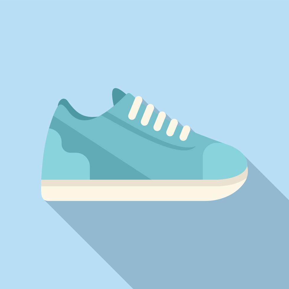 vetor plano de ícone de tênis de pé. sapato esporte