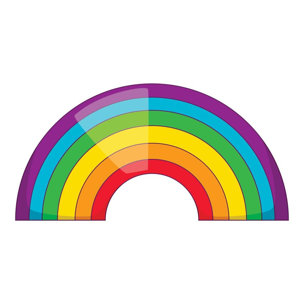 ícone do arco-íris, estilo cartoon vetor