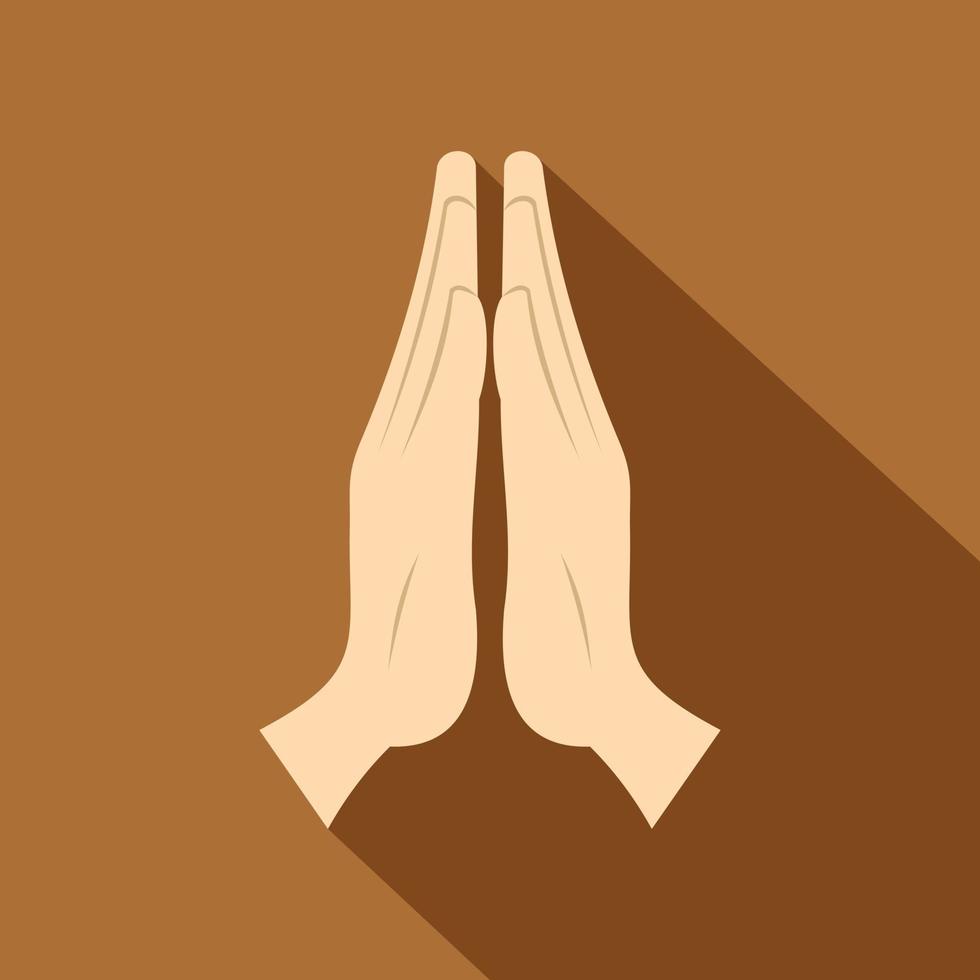 ícone de oração, estilo simples vetor