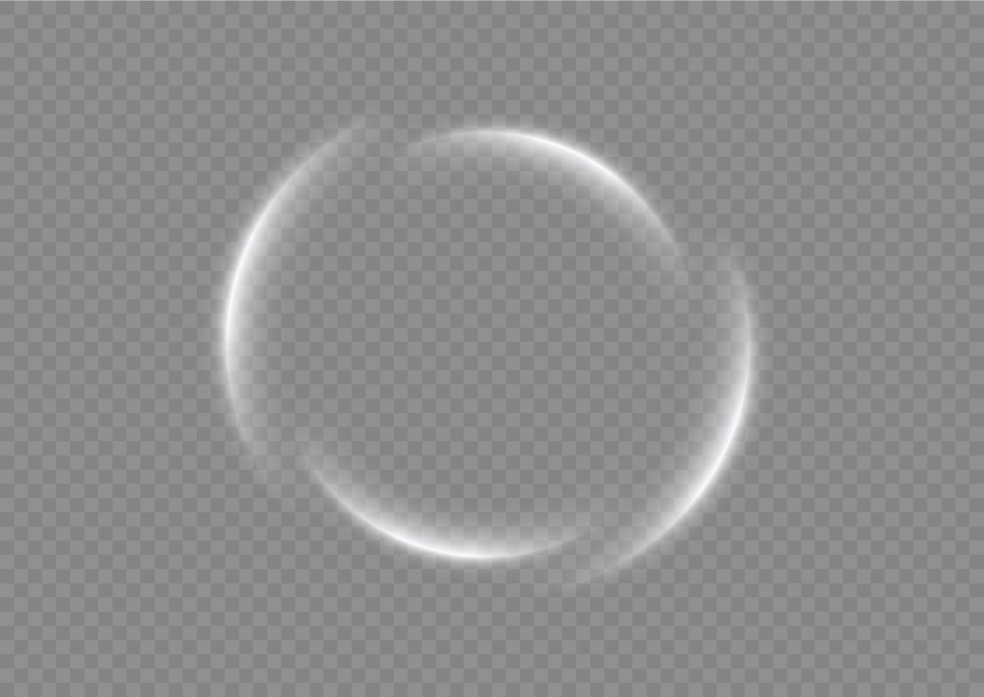 redemoinho branco claro. efeito de luz curva da linha branca. semicírculo de reflexo de vetor de luz branca de luxo abstrato e efeito de luz de faísca. portal de círculo branco luminoso. png pódio, plataforma, mesa.