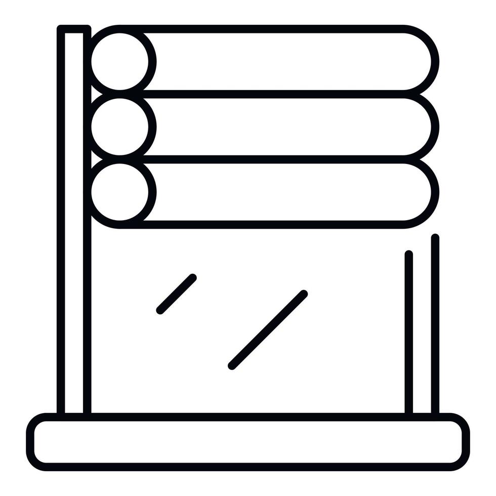 ícone do rolo de janela, estilo de estrutura de tópicos vetor